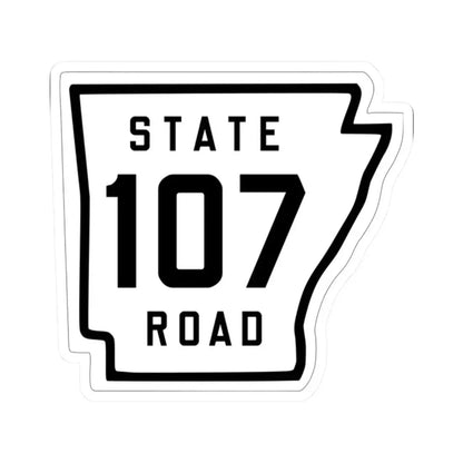 Arkansas 107 1926 (Arkansas) (Road Sign) STICKER Vinyl Kiss-Cut Decal 2 Inch White - The Sticker Space