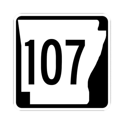 Arkansas 107 1970 (Arkansas) (Road Sign) STICKER Vinyl Kiss-Cut Decal 2 Inch White - The Sticker Space