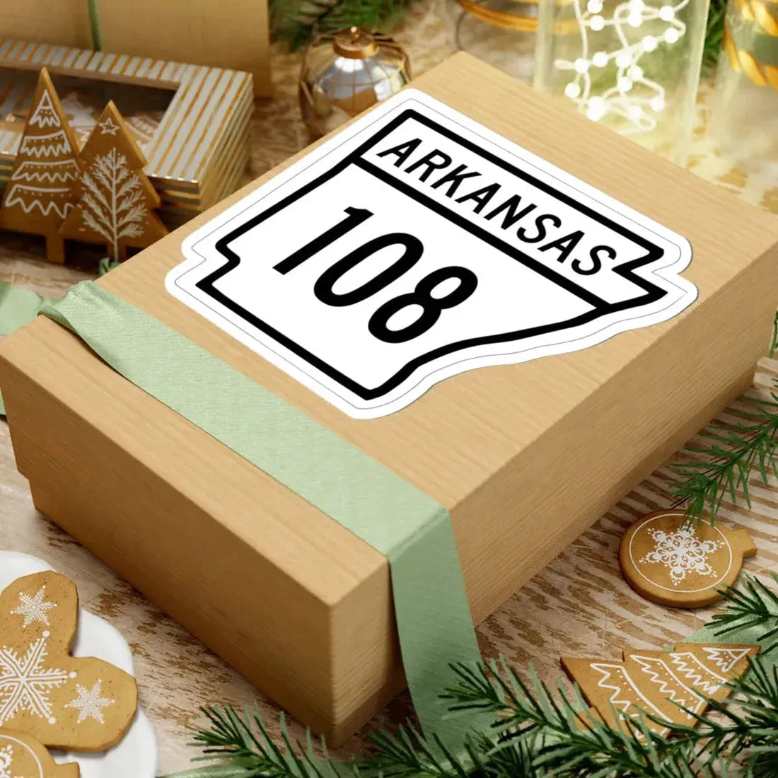 Arkansas 108 1948 (Arkansas) (Road Sign) STICKER Vinyl Kiss-Cut Decal - The Sticker Space