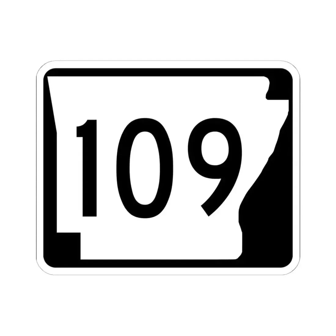 Arkansas 109 (Arkansas) (Road Sign) STICKER Vinyl Kiss-Cut Decal 6 Inch White - The Sticker Space