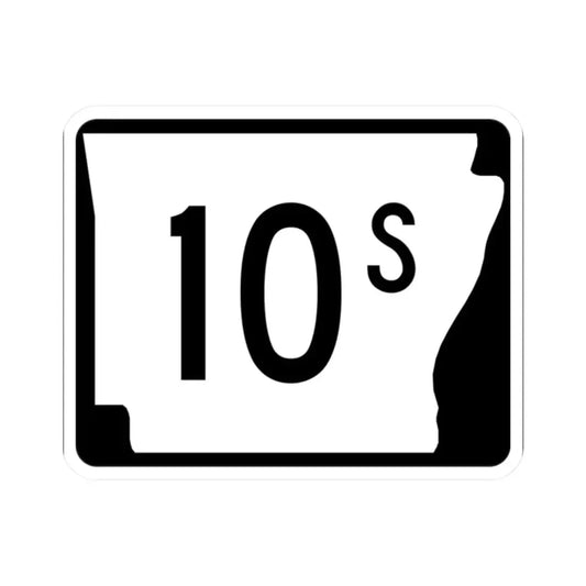 Arkansas 10S (Arkansas) (Road Sign) STICKER Vinyl Kiss-Cut Decal 2 Inch White - The Sticker Space