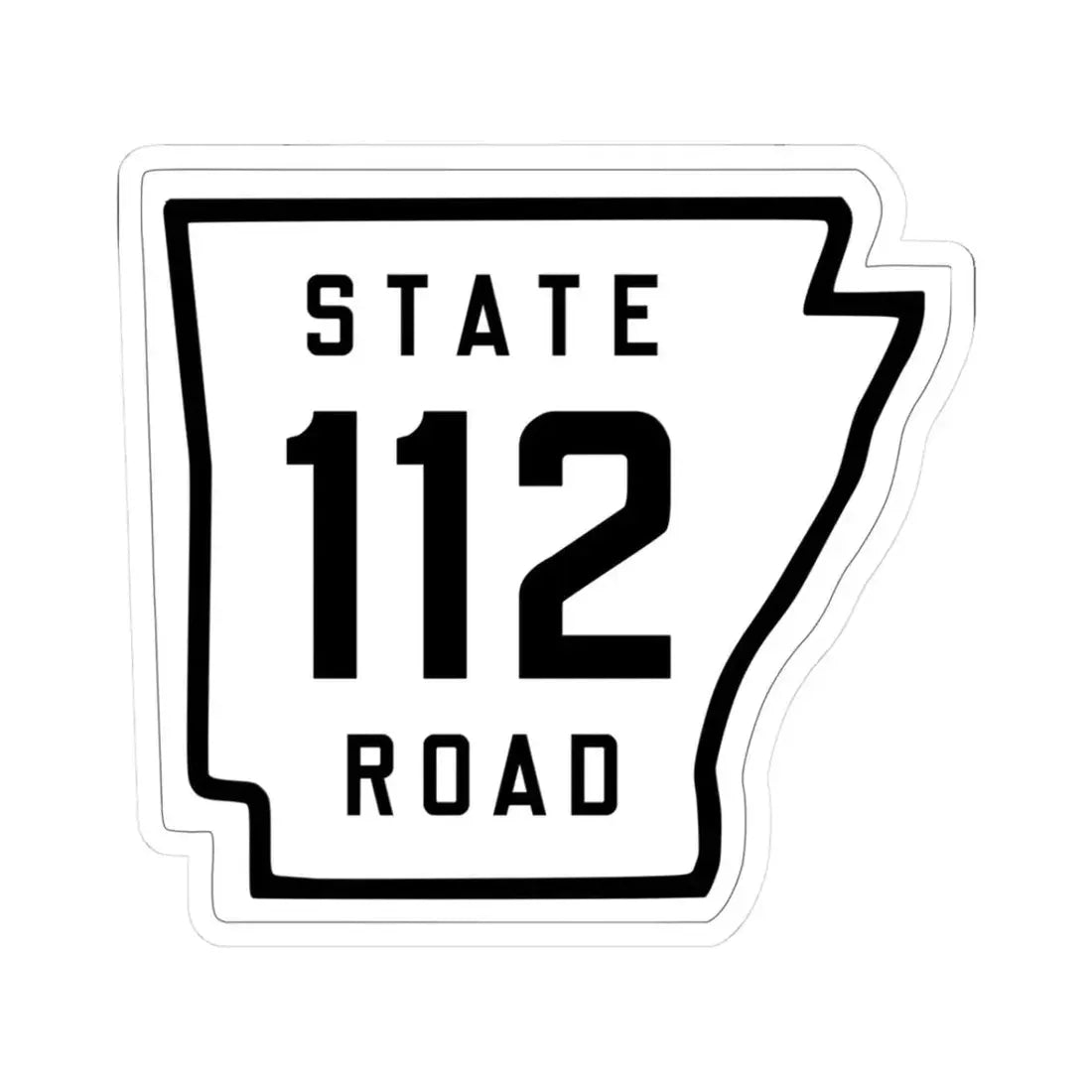Arkansas 112 1926 (Arkansas) (Road Sign) STICKER Vinyl Kiss-Cut Decal 3 Inch White - The Sticker Space