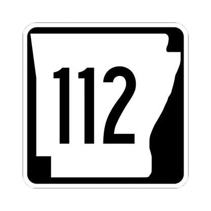 Arkansas 112 1970 (Arkansas) (Road Sign) STICKER Vinyl Kiss-Cut Decal 4 Inch White - The Sticker Space