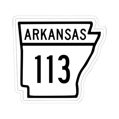 Arkansas 113 1948 (Arkansas) (Road Sign) STICKER Vinyl Kiss-Cut Decal 6 Inch White - The Sticker Space