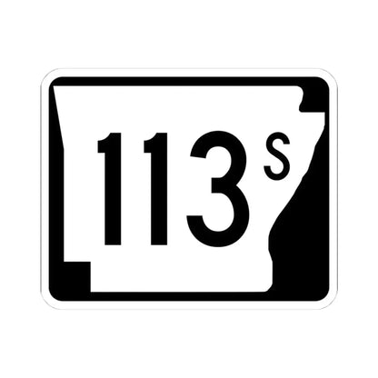 Arkansas 113S (Arkansas) (Road Sign) STICKER Vinyl Kiss-Cut Decal 4 Inch White - The Sticker Space