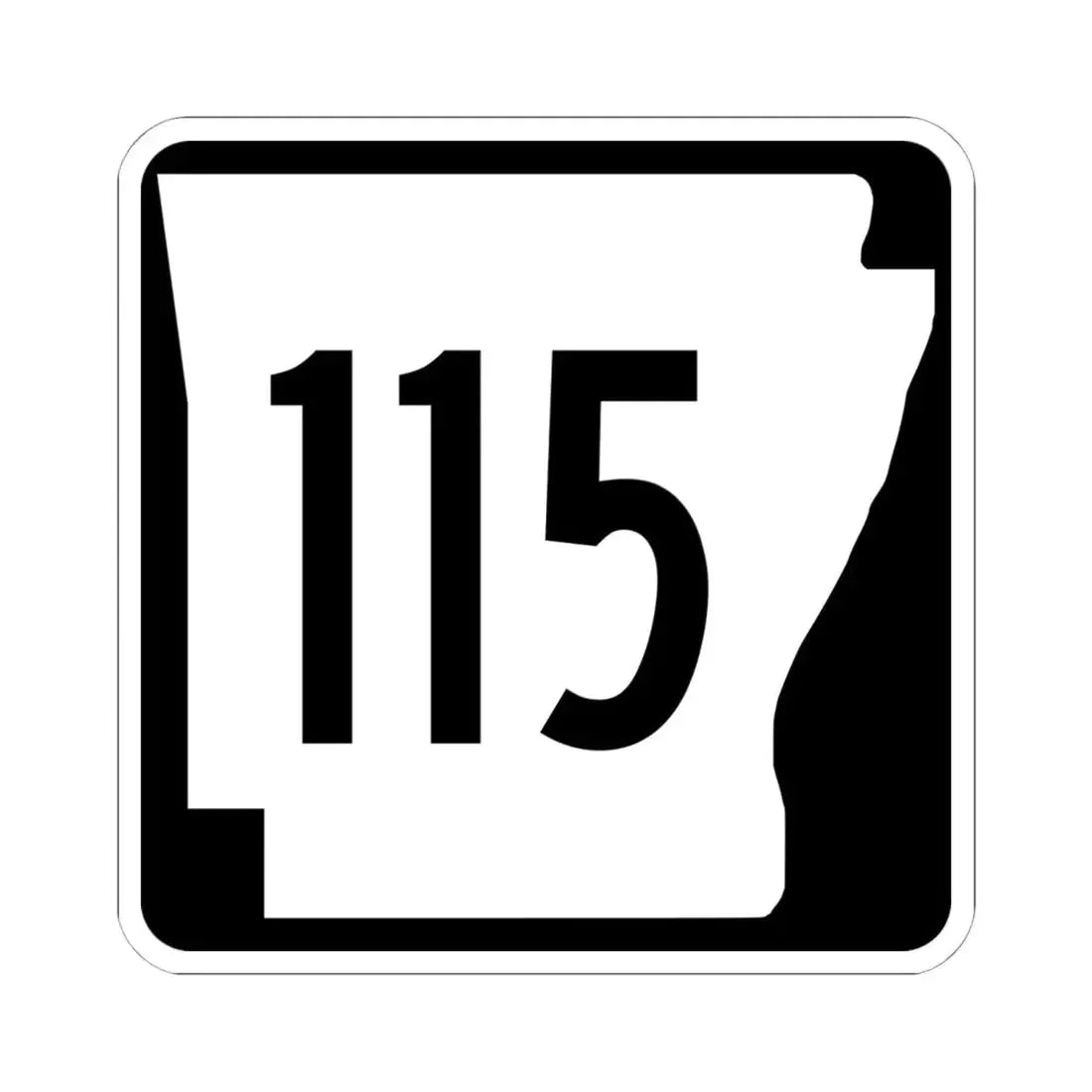 Arkansas 115 1970 (Arkansas) (Road Sign) STICKER Vinyl Kiss-Cut Decal 6 Inch White - The Sticker Space