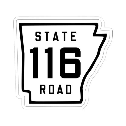Arkansas 116 1926 (Arkansas) (Road Sign) STICKER Vinyl Kiss-Cut Decal 6 Inch White - The Sticker Space