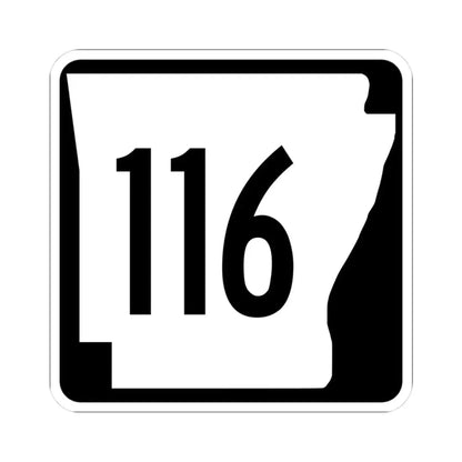 Arkansas 116 1970 (Arkansas) (Road Sign) STICKER Vinyl Kiss-Cut Decal 3 Inch White - The Sticker Space