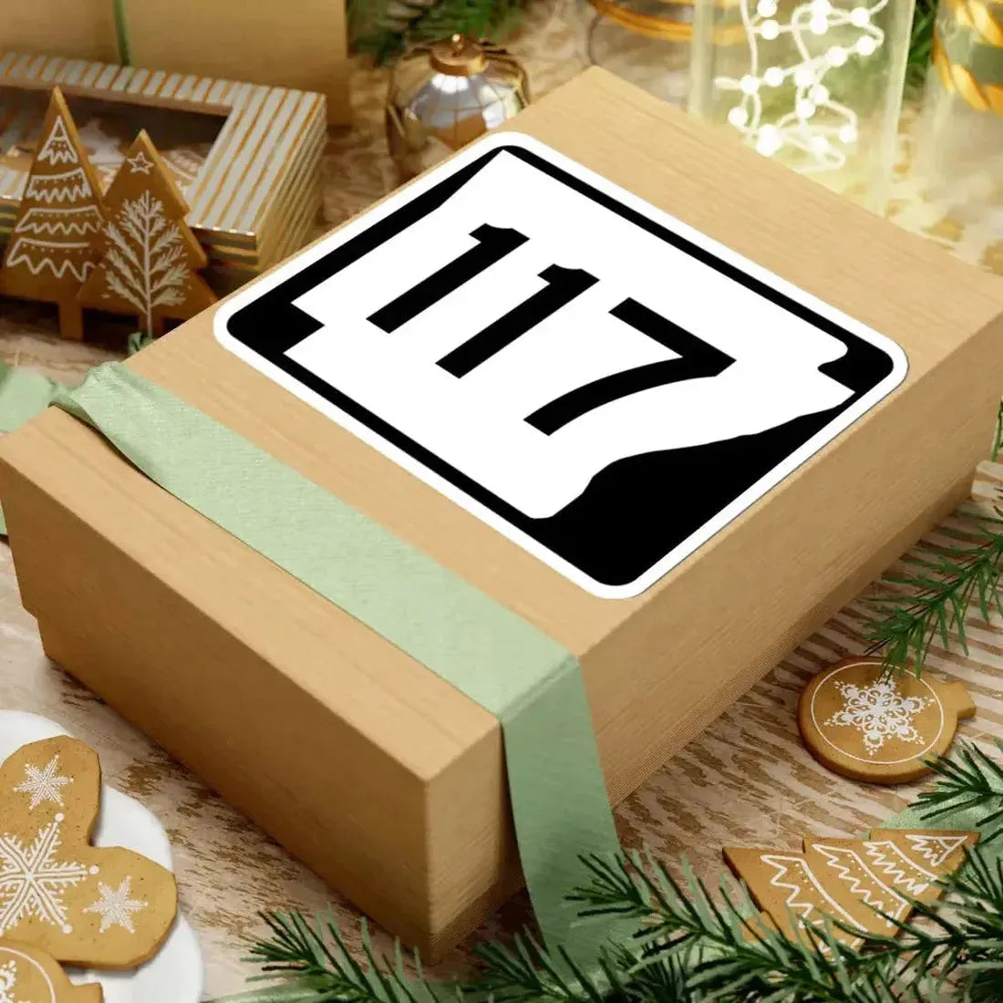 Arkansas 117 (Arkansas) (Road Sign) STICKER Vinyl Kiss-Cut Decal - The Sticker Space