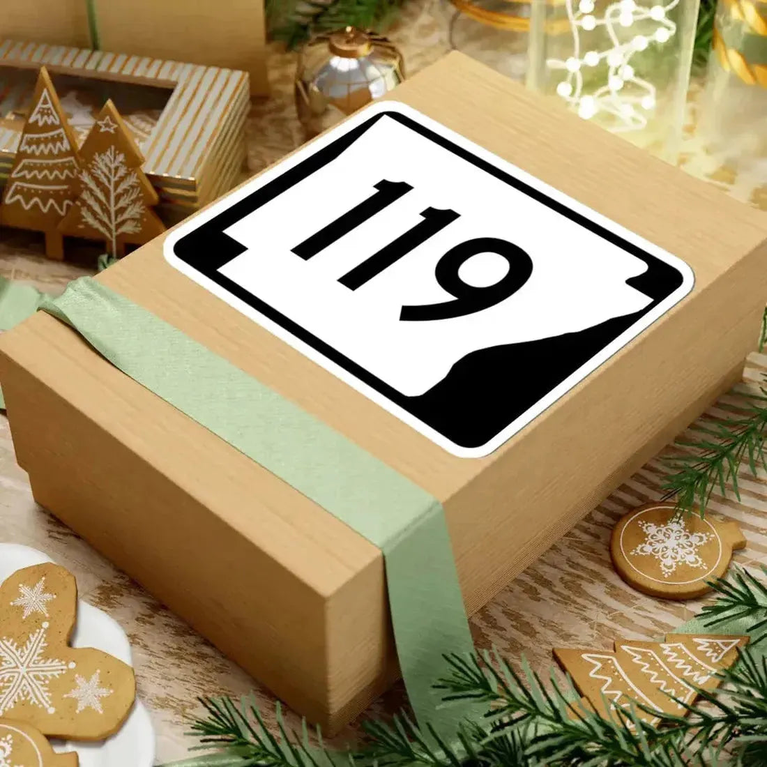 Arkansas 119 (Arkansas) (Road Sign) STICKER Vinyl Kiss-Cut Decal - The Sticker Space