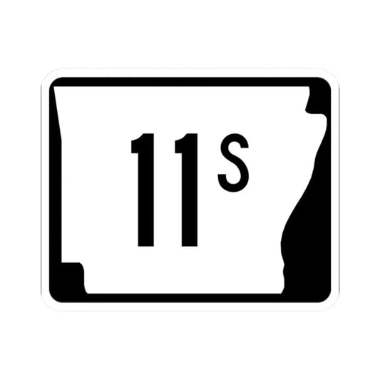Arkansas 11S (Arkansas) (Road Sign) STICKER Vinyl Kiss-Cut Decal 2 Inch White - The Sticker Space