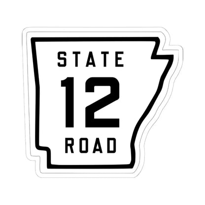 Arkansas 12 1926 (Arkansas) (Road Sign) STICKER Vinyl Kiss-Cut Decal 6 Inch White - The Sticker Space