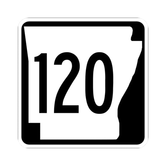 Arkansas 120 1970 (Arkansas) (Road Sign) STICKER Vinyl Kiss-Cut Decal 2 Inch White - The Sticker Space