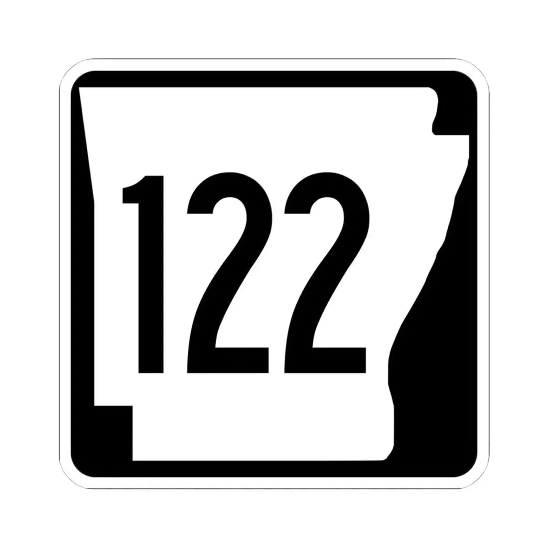 Arkansas 122 1970 (Arkansas) (Road Sign) STICKER Vinyl Kiss-Cut Decal 4 Inch White - The Sticker Space
