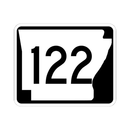 Arkansas 122 (Arkansas) (Road Sign) STICKER Vinyl Kiss-Cut Decal 6 Inch White - The Sticker Space