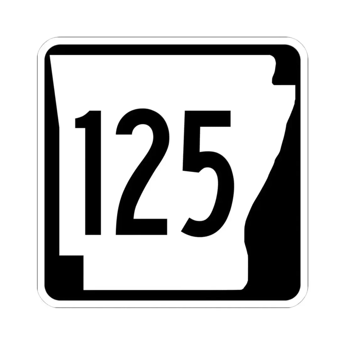 Arkansas 125 1970 (Arkansas) (Road Sign) STICKER Vinyl Kiss-Cut Decal 4 Inch White - The Sticker Space