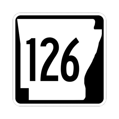 Arkansas 126 1970 (Arkansas) (Road Sign) STICKER Vinyl Kiss-Cut Decal 6 Inch White - The Sticker Space