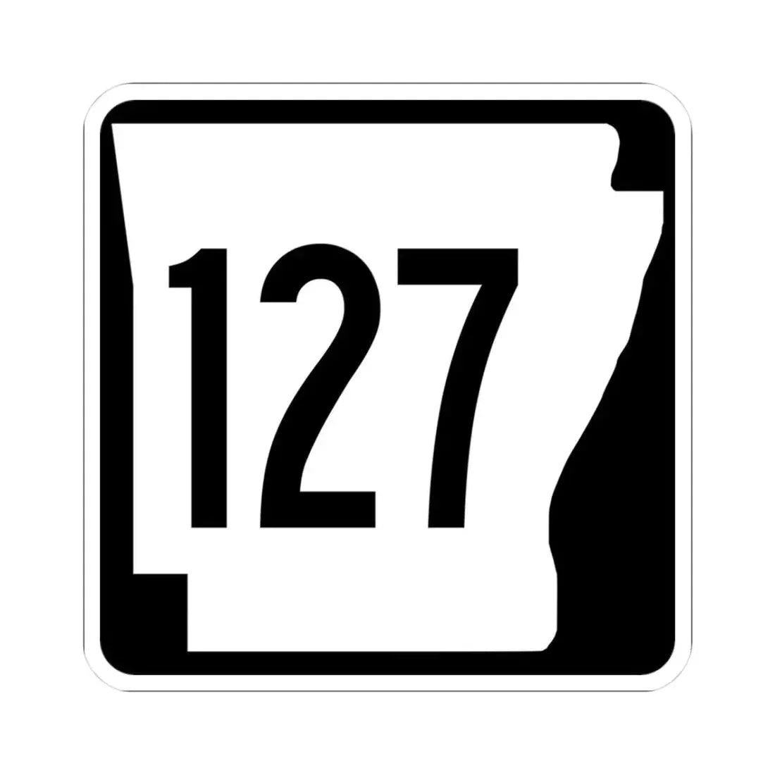 Arkansas 127 1970 (Arkansas) (Road Sign) STICKER Vinyl Kiss-Cut Decal 3 Inch White - The Sticker Space