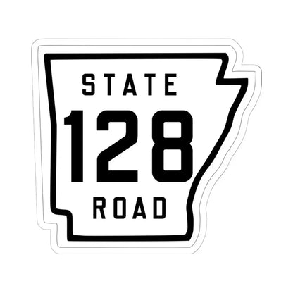 Arkansas 128 1926 (Arkansas) (Road Sign) STICKER Vinyl Kiss-Cut Decal 6 Inch White - The Sticker Space