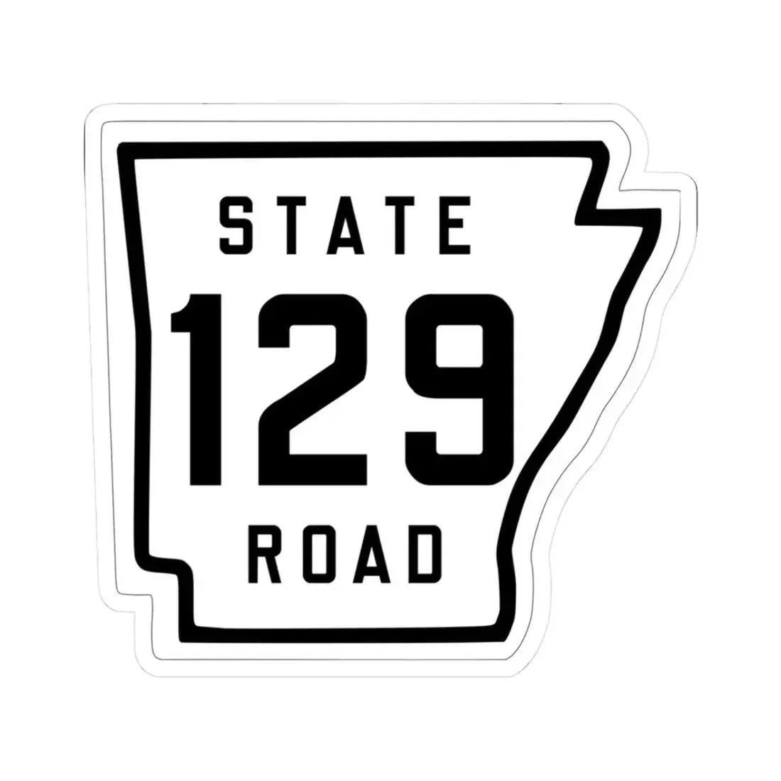 Arkansas 129 1926 (Arkansas) (Road Sign) STICKER Vinyl Kiss-Cut Decal 3 Inch White - The Sticker Space