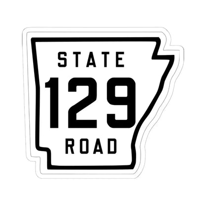 Arkansas 129 1926 (Arkansas) (Road Sign) STICKER Vinyl Kiss-Cut Decal 6 Inch White - The Sticker Space