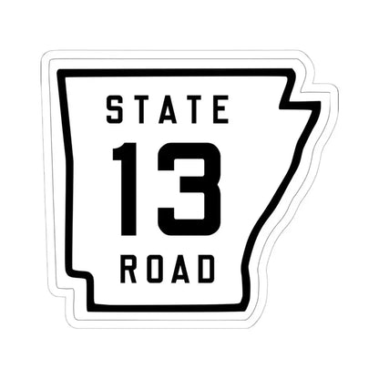 Arkansas 13 1926 (Arkansas) (Road Sign) STICKER Vinyl Kiss-Cut Decal 6 Inch White - The Sticker Space
