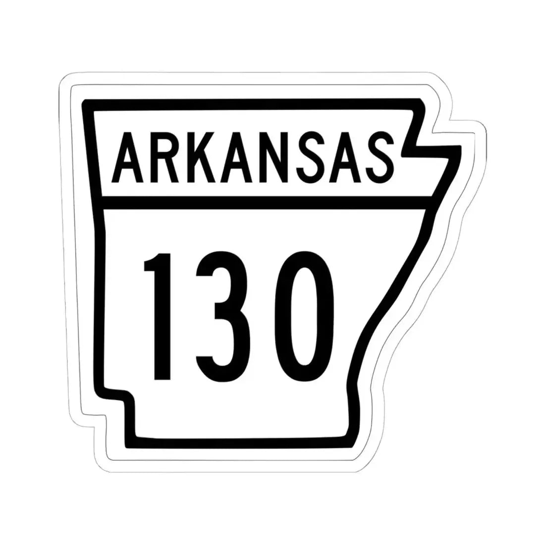 Arkansas 130 1948 (Arkansas) (Road Sign) STICKER Vinyl Kiss-Cut Decal 6 Inch White - The Sticker Space