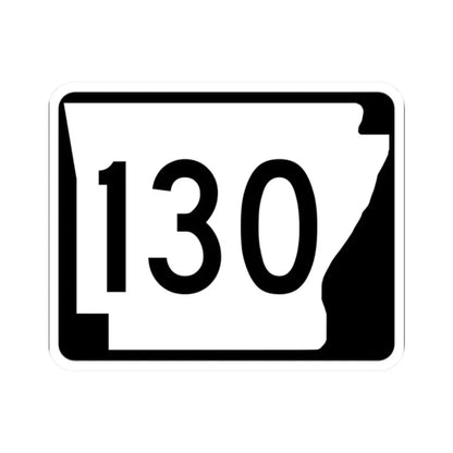 Arkansas 130 (Arkansas) (Road Sign) STICKER Vinyl Kiss-Cut Decal 2 Inch White - The Sticker Space