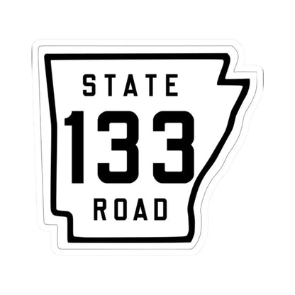 Arkansas 133 1926 (Arkansas) (Road Sign) STICKER Vinyl Kiss-Cut Decal 2 Inch White - The Sticker Space
