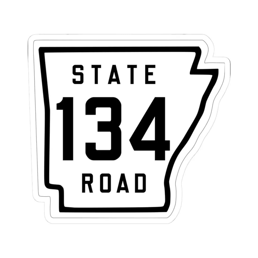 Arkansas 134 1926 (Arkansas) (Road Sign) STICKER Vinyl Kiss-Cut Decal 3 Inch White - The Sticker Space