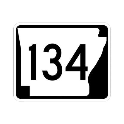 Arkansas 134 (Arkansas) (Road Sign) STICKER Vinyl Kiss-Cut Decal 3 Inch White - The Sticker Space