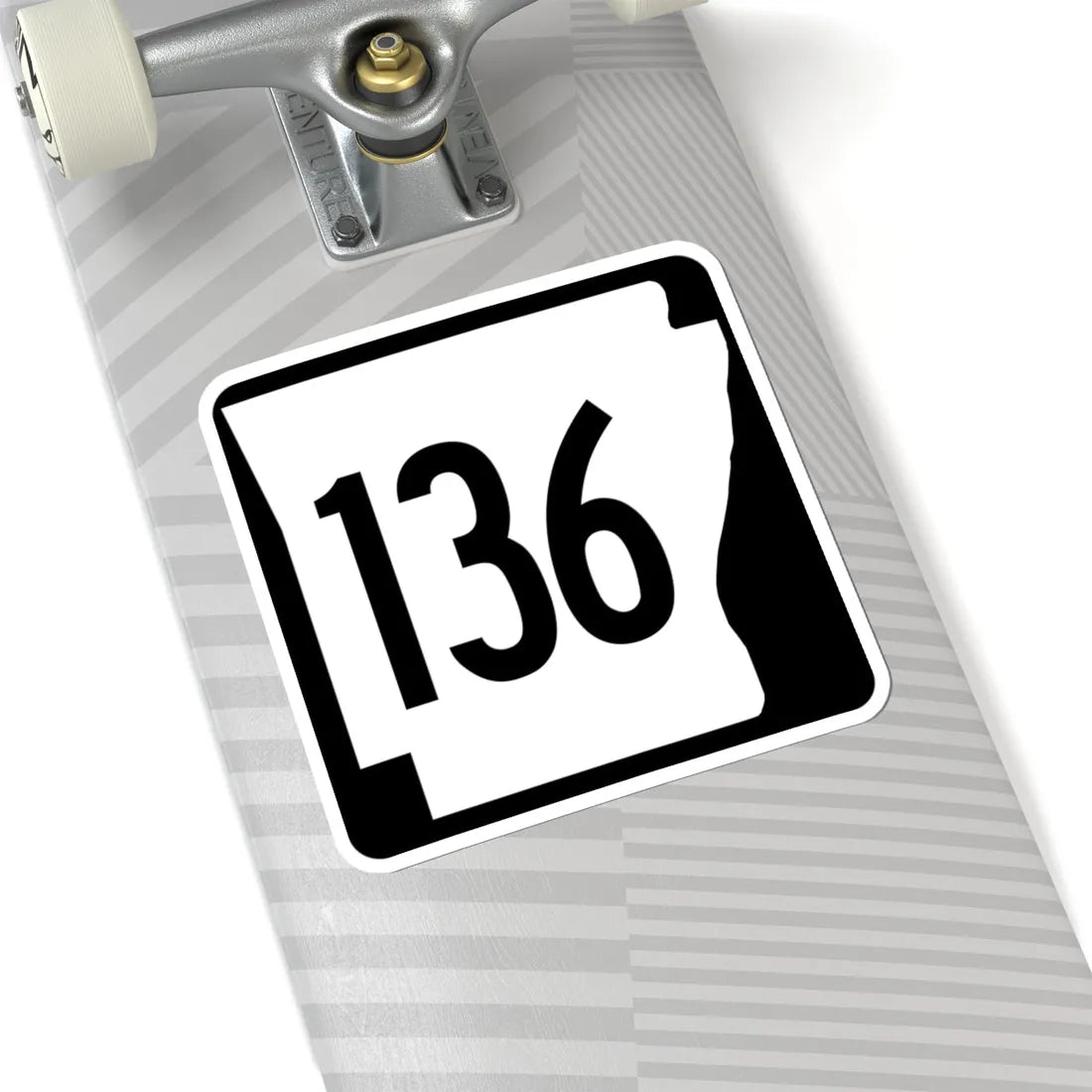 Arkansas 136 1970 (Arkansas) (Road Sign) STICKER Vinyl Kiss-Cut Decal - The Sticker Space