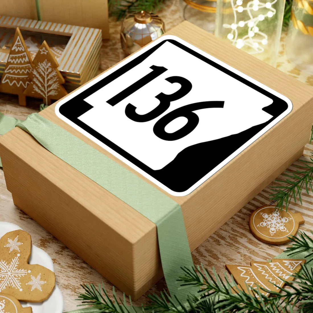 Arkansas 136 1970 (Arkansas) (Road Sign) STICKER Vinyl Kiss-Cut Decal - The Sticker Space