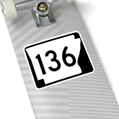 Arkansas 136 (Arkansas) (Road Sign) STICKER Vinyl Kiss-Cut Decal - The Sticker Space