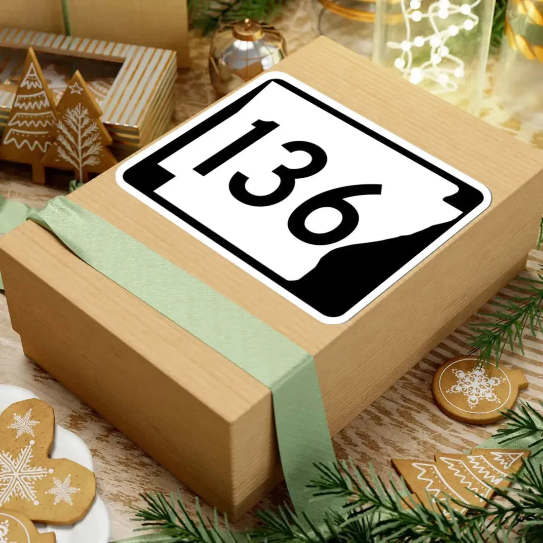 Arkansas 136 (Arkansas) (Road Sign) STICKER Vinyl Kiss-Cut Decal - The Sticker Space