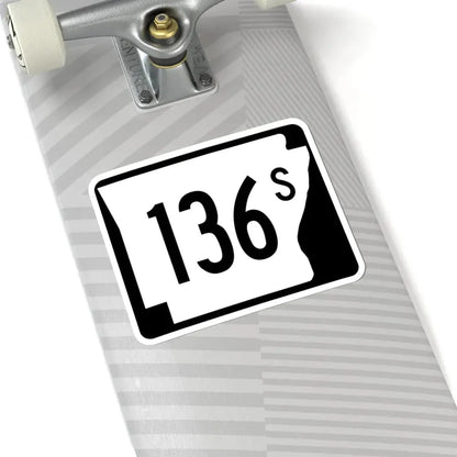 Arkansas 136S (Arkansas) (Road Sign) STICKER Vinyl Kiss-Cut Decal - The Sticker Space