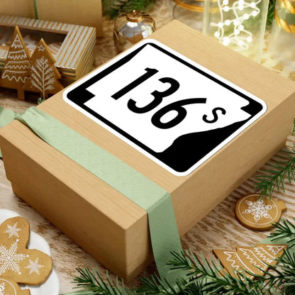 Arkansas 136S (Arkansas) (Road Sign) STICKER Vinyl Kiss-Cut Decal - The Sticker Space