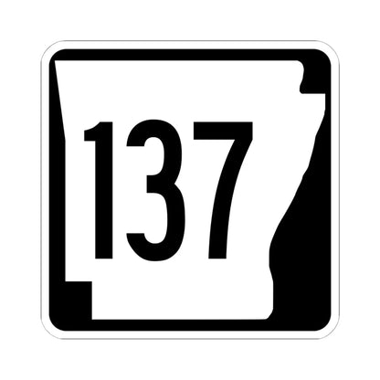 Arkansas 137 1970 (Arkansas) (Road Sign) STICKER Vinyl Kiss-Cut Decal 6 Inch White - The Sticker Space