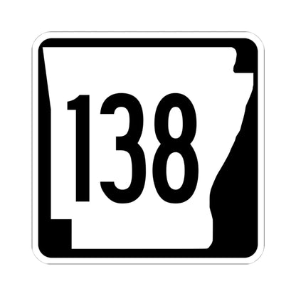 Arkansas 138 1970 (Arkansas) (Road Sign) STICKER Vinyl Kiss-Cut Decal 4 Inch White - The Sticker Space