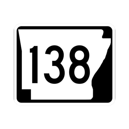 Arkansas 138 (Arkansas) (Road Sign) STICKER Vinyl Kiss-Cut Decal 2 Inch White - The Sticker Space