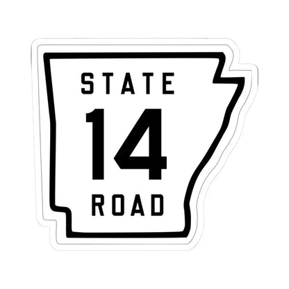 Arkansas 14 1926 (Arkansas) (Road Sign) STICKER Vinyl Kiss-Cut Decal 3 Inch White - The Sticker Space