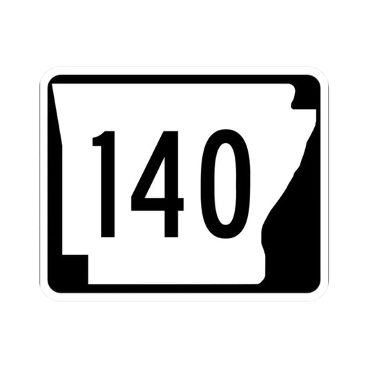 Arkansas 140 (Arkansas) (Road Sign) STICKER Vinyl Kiss-Cut Decal 2 Inch White - The Sticker Space