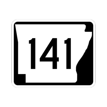 Arkansas 141 (Arkansas) (Road Sign) STICKER Vinyl Kiss-Cut Decal 4 Inch White - The Sticker Space