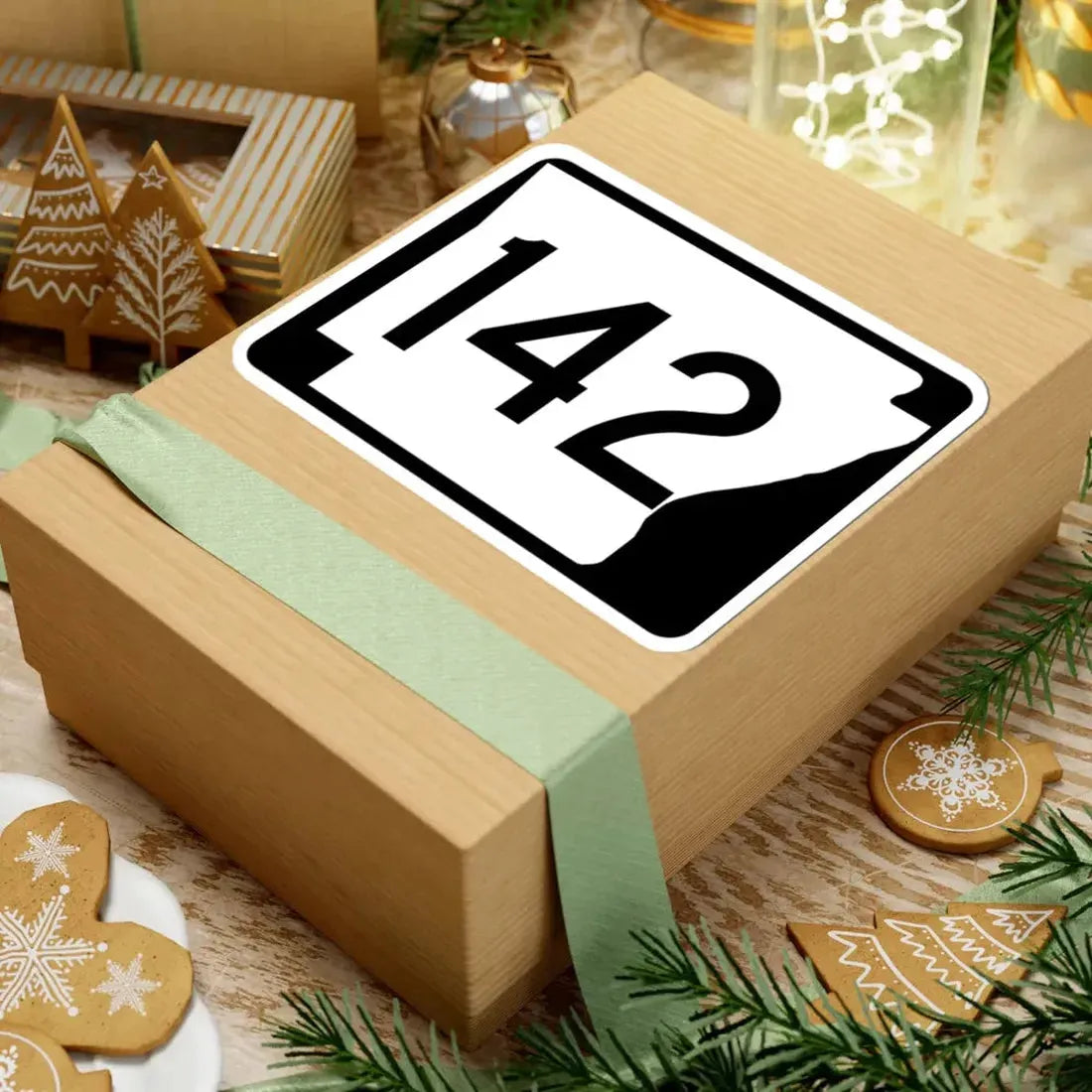 Arkansas 142 (Arkansas) (Road Sign) STICKER Vinyl Kiss-Cut Decal - The Sticker Space