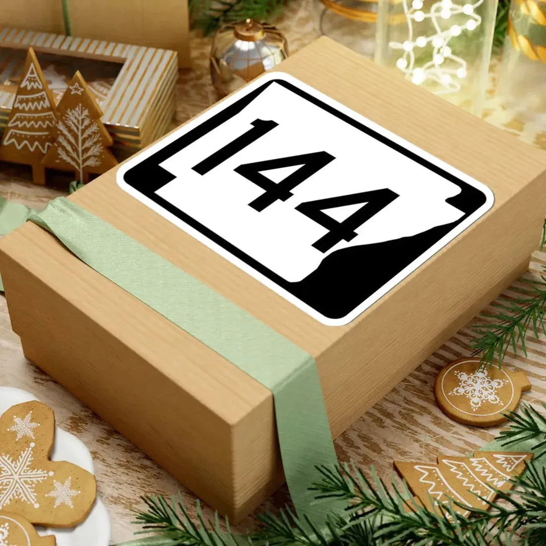 Arkansas 144 (Arkansas) (Road Sign) STICKER Vinyl Kiss-Cut Decal - The Sticker Space