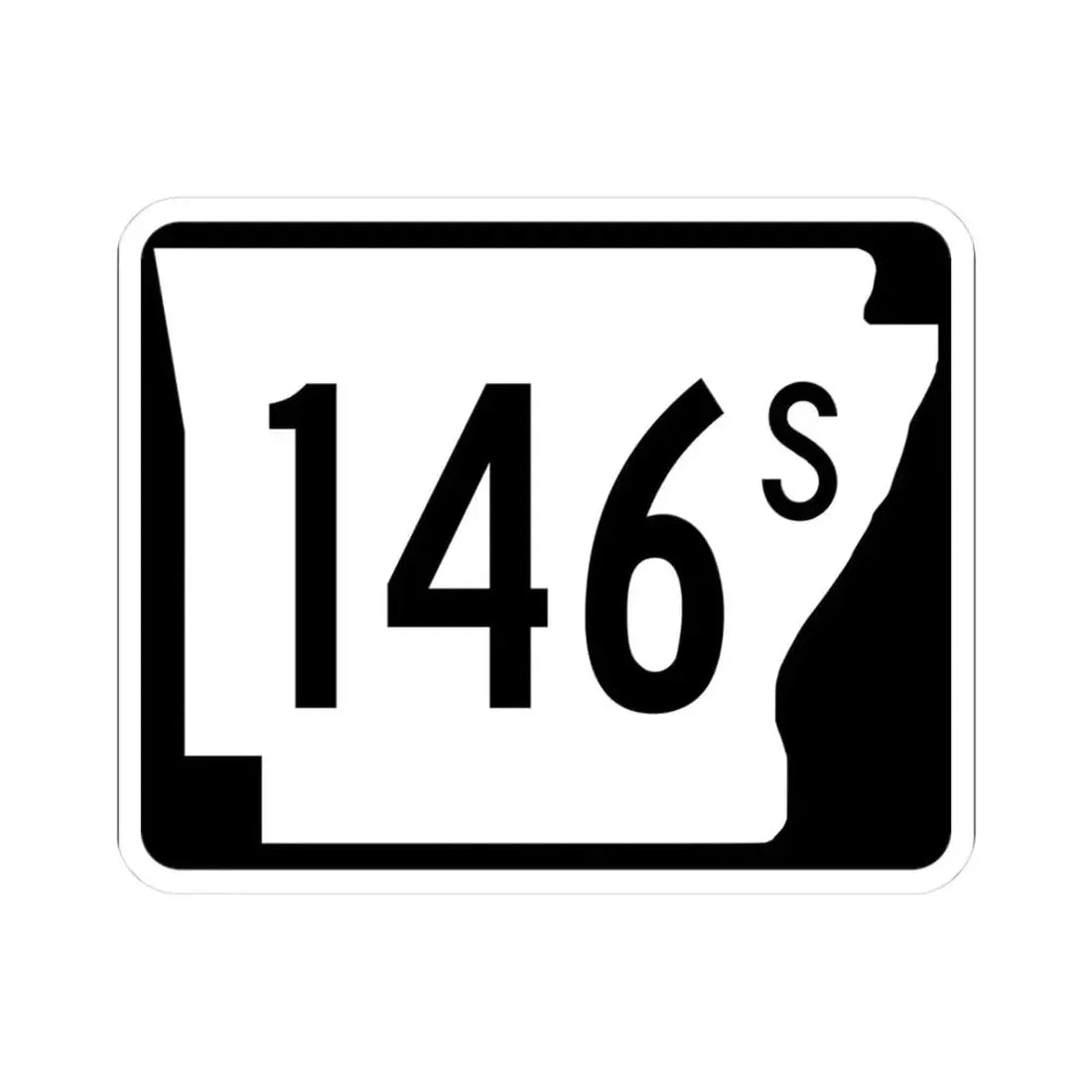 Arkansas 146S (Arkansas) (Road Sign) STICKER Vinyl Kiss-Cut Decal 3 Inch White - The Sticker Space