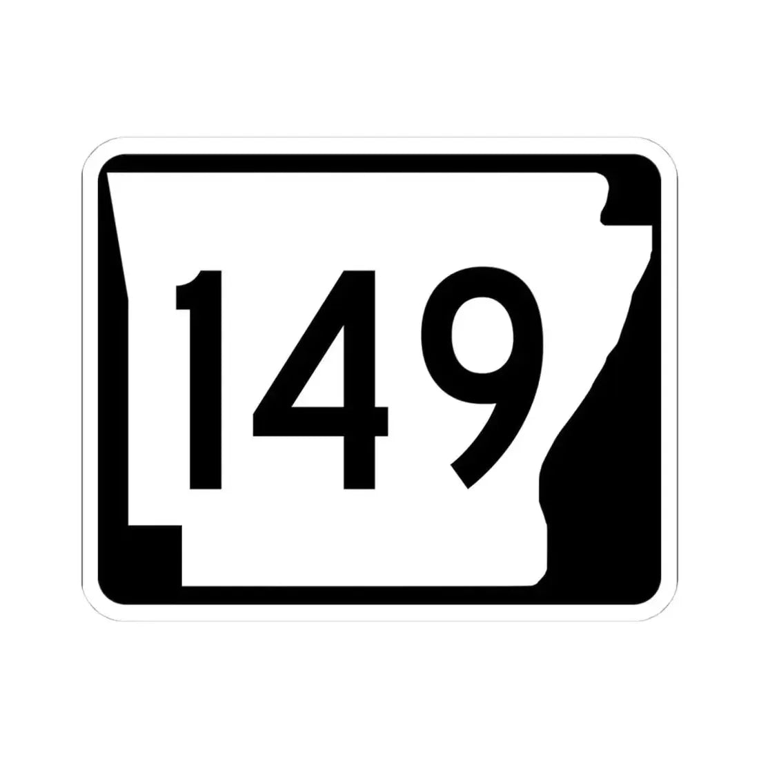 Arkansas 149 (Arkansas) (Road Sign) STICKER Vinyl Kiss-Cut Decal 4 Inch White - The Sticker Space
