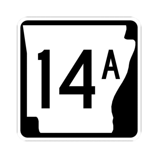 Arkansas 14A (Arkansas) (Road Sign) STICKER Vinyl Kiss-Cut Decal 2 Inch White - The Sticker Space