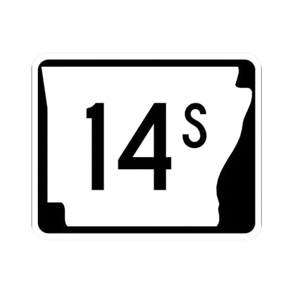 Arkansas 14S (Arkansas) (Road Sign) STICKER Vinyl Kiss-Cut Decal 2 Inch White - The Sticker Space