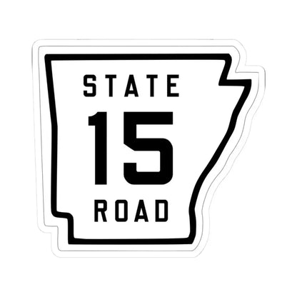Arkansas 15 1926 (Arkansas) (Road Sign) STICKER Vinyl Kiss-Cut Decal 3 Inch White - The Sticker Space